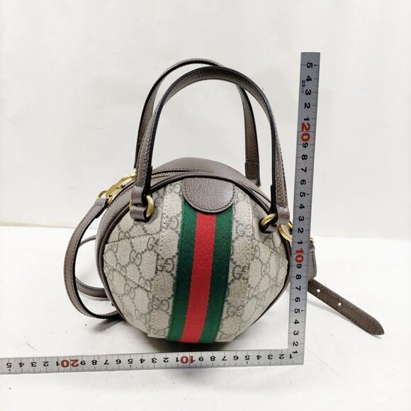 Gucci Hand Bag Sherry Line Brown PVC 849-082125 - Picture 2 of 13